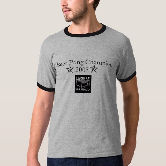 Camiseta Campeón de Pong de la cerveza (Anverso)