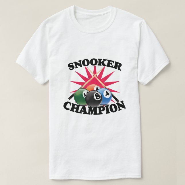 Camiseta Campeón de Snooker  (Diseño del anverso)