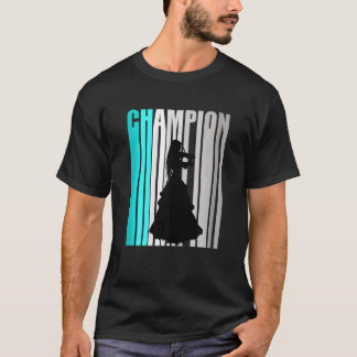 Camiseta Campeón de violín turquesa Orquesta de diseño retr