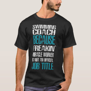 Camiseta Campeón del entrenador de natación