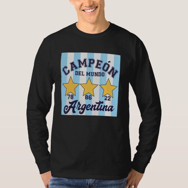 Camiseta Campeón Del Mundo Argentina Flag (Anverso)