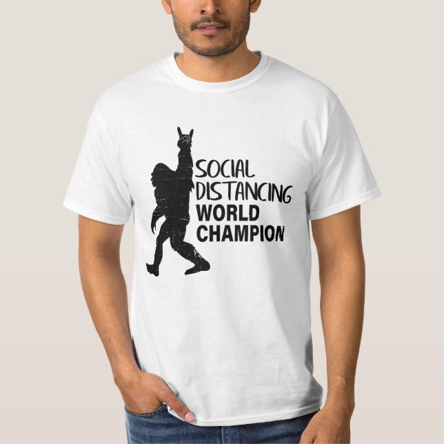 Camiseta Campeón del mundo del distanciamiento social: Grac (Anverso)