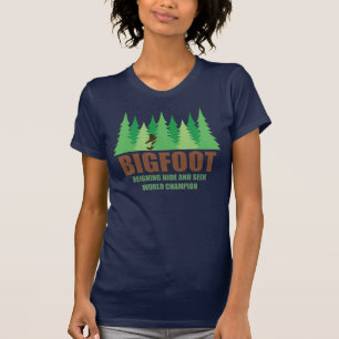 Camiseta Campeón del mundo del escondite de Bigfoot
