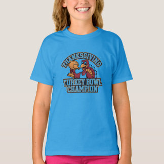 Camiseta Campeón del Tazón de Pavo Comida Divertida Fútbol