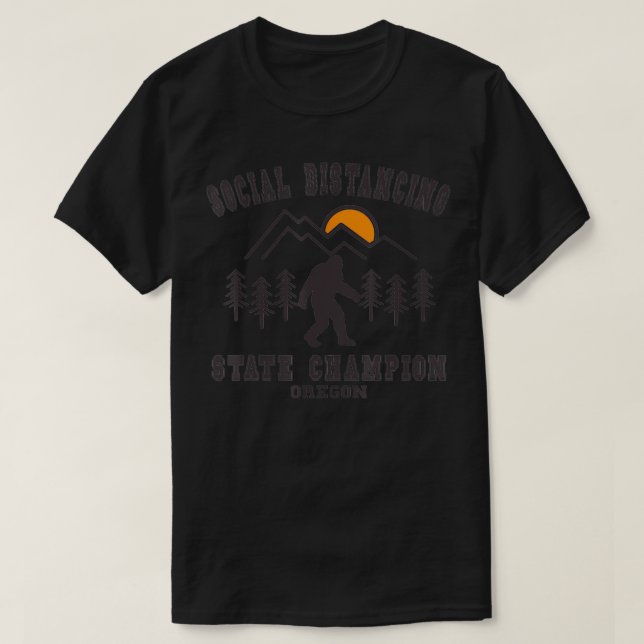 Camiseta Campeón estatal de distanciamiento social Oregon (Diseño del anverso)
