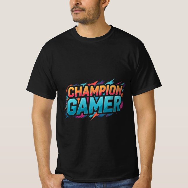 Camiseta Campeón Gamer  (Anverso)