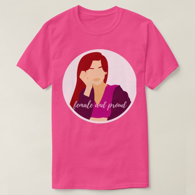 Camiseta Campeón hembra rojo orgulloso (Diseño del anverso)