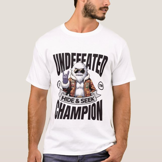 Camiseta Campeón invicto de escondite (Anverso)