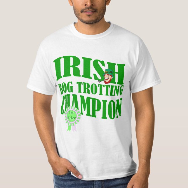 Camiseta Campeón irlandés de trotando de blogs, Día de San  (Anverso)