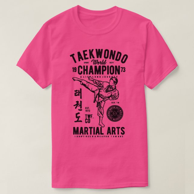 Camiseta Campeón Mundial de Taekwondo (Diseño del anverso)