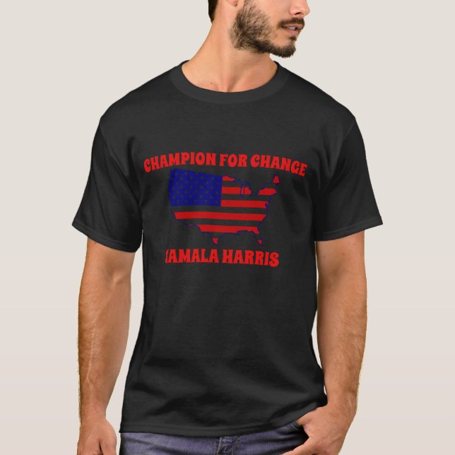 Camiseta Campeón por el cambio en las elecciones Kamala Har (Anverso)