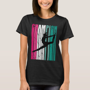 Camiseta Campeón Retro De Baile Silueta Colorido Verde Acuá