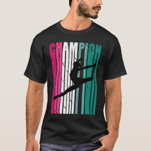 Camiseta Campeón Retro De La Silhouette De Baile Colorido V