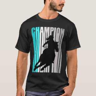 Camiseta Campeón Turquesa De Vaquera Campeón De Caballo En 
