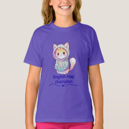 Camiseta Campeona de la Siesta de Gato Adorable