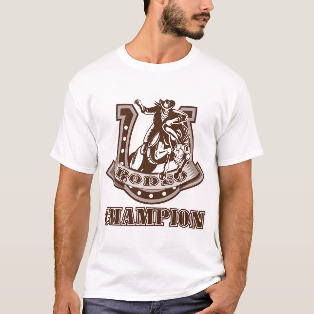 Camiseta Campeona de Rodeo Masculino (Anverso)