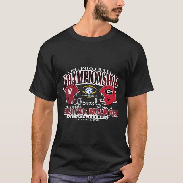 Camiseta Campeonato 2023 Alabama V Georgia Fútbol Negro (Anverso)