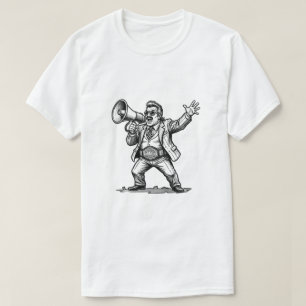 Camiseta Campeonato de Megáfono de Gerente de Lucha Libre R