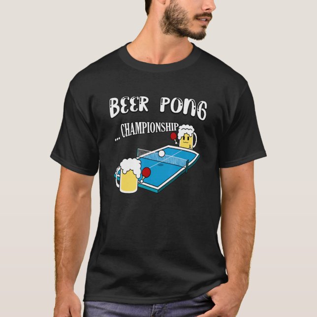 Camiseta Campeonato de Ping Pong Beer Pong (Anverso)