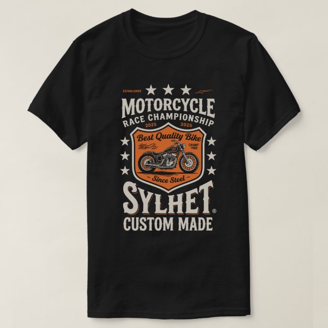 Camiseta Campeonato de Sylhet de Motociclismo de 2025 - Vin (Diseño del anverso)