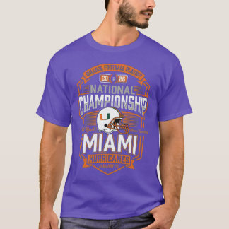 Camiseta Campeonato Nacional CFP Huracanes de Miami 2026 bo
