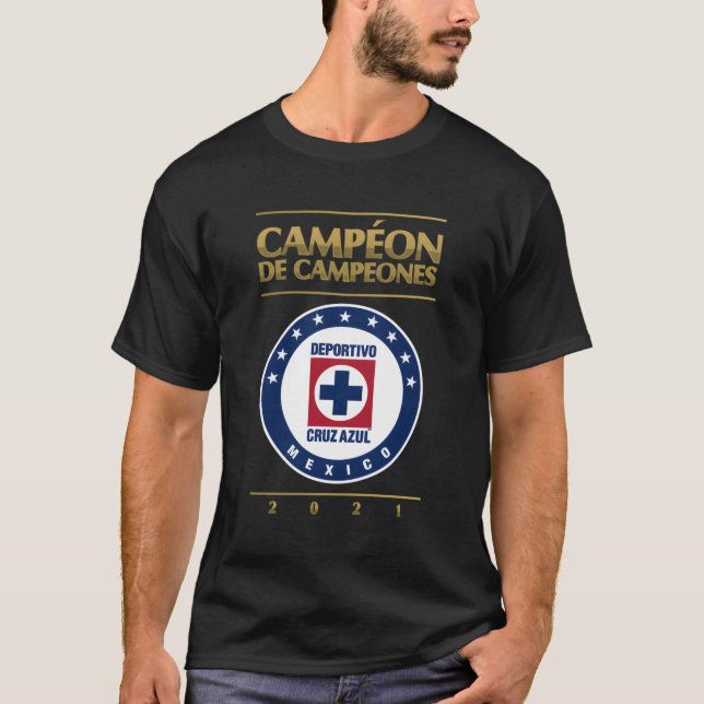 Camiseta Campeones Azul Cruz 2021 (Anverso)