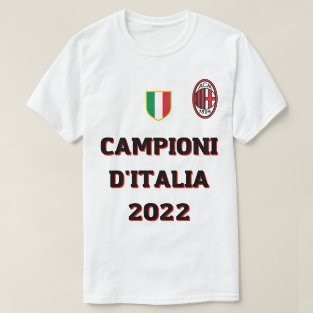 Camiseta Campeones de ac Milan 2022 (Diseño del anverso)