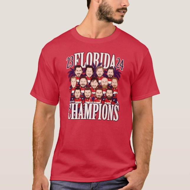 Camiseta Campeones de la Copa Stanley de los Panthers de Fl (Anverso)