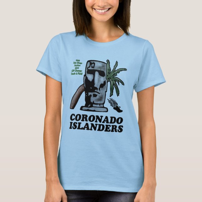 Camiseta Campeones de la pista de los chicas de Coronado (Anverso)