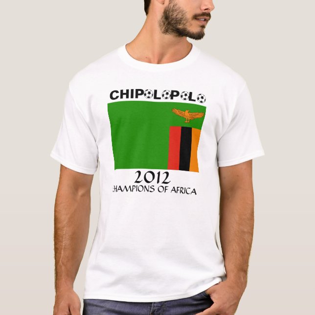 Camiseta Campeones del africano de Chipolopolo de Zambia (Anverso)