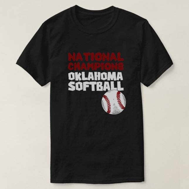 Camiseta campeones nacionales de softball de softball de ok (Diseño del anverso)