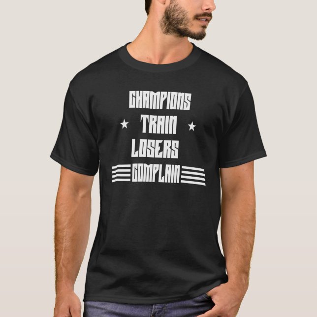 Camiseta Campeones perdedores de trenes se quejan de Chiste (Anverso)