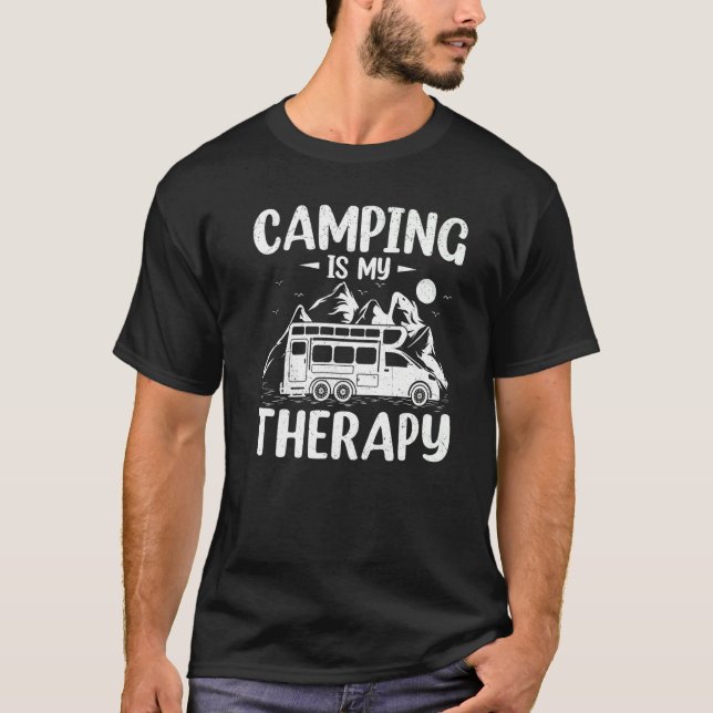 Camiseta Camper Camping es mi terapia (Anverso)