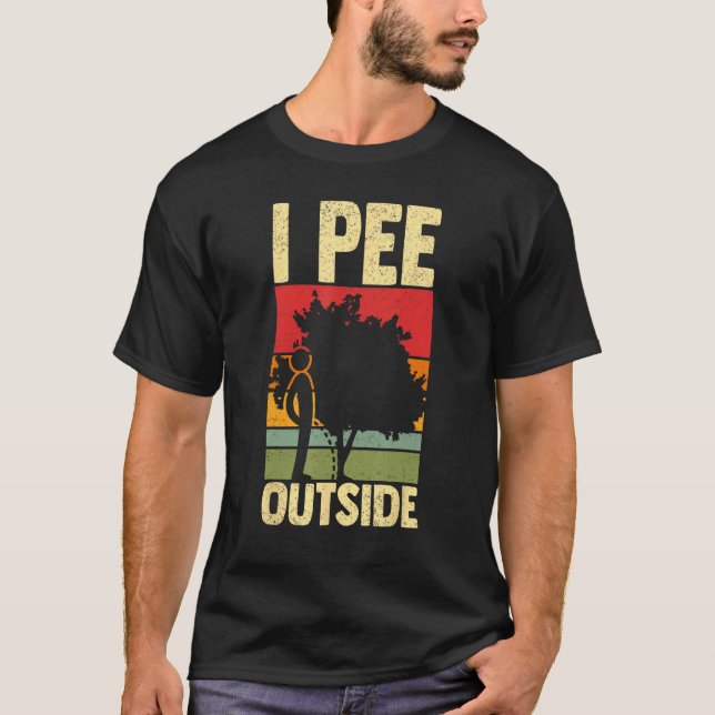 Camiseta Camper  Camping Outdoor I pee outside (Anverso)