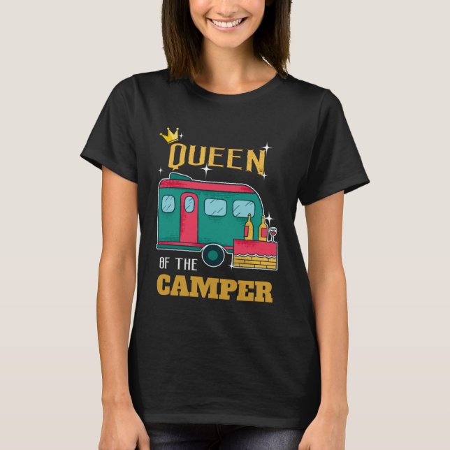 Camiseta Camper  Camping Queen Themed Apparel (Anverso)