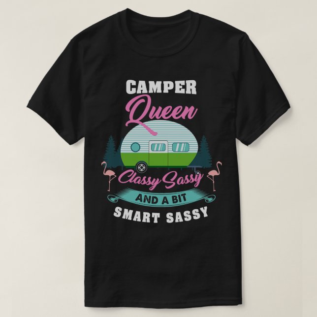 Camiseta Camper Classy Sassy Sassy y un poco elegante Funny (Diseño del anverso)