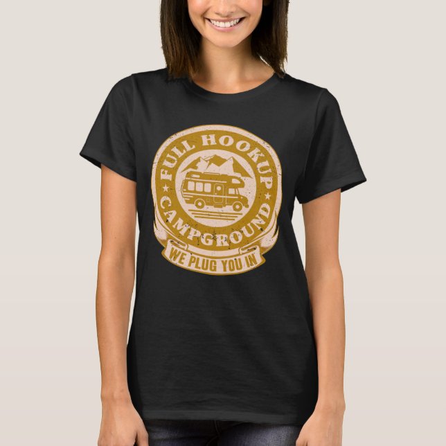 Camiseta Camper Completa Hookground Campground Lo Enchufamo (Anverso)