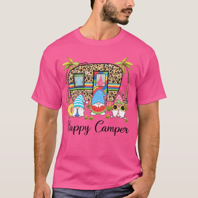 Camiseta Camper de Rv Gnome Camper Feliz Verano (Anverso)