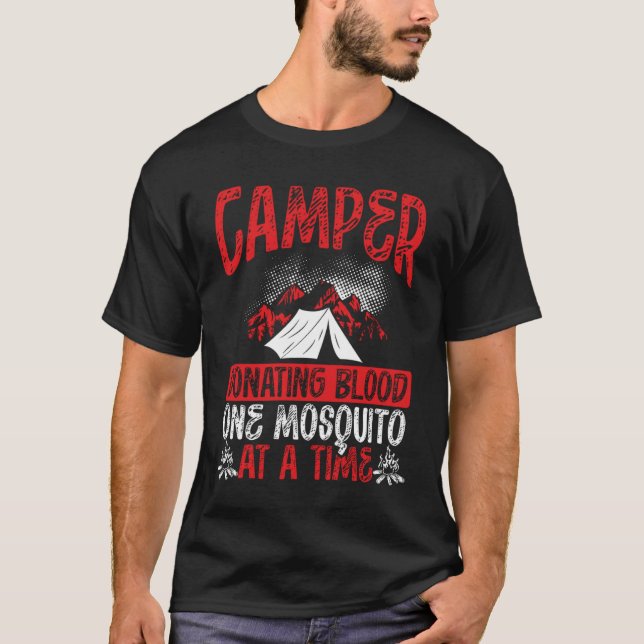 Camiseta Camper Donando Sangre Un Mosquito A La Vez Campi (Anverso)