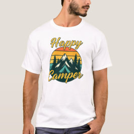Camiseta Camper feliz, camping vibes