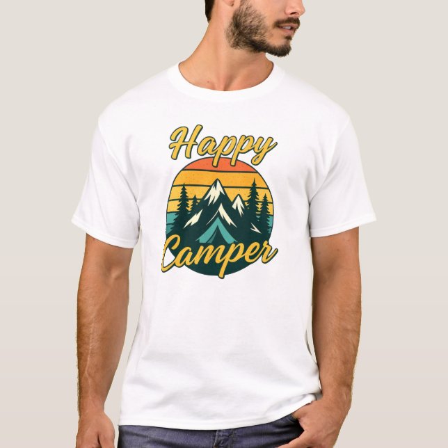 Camiseta Camper feliz, camping vibes (Anverso)
