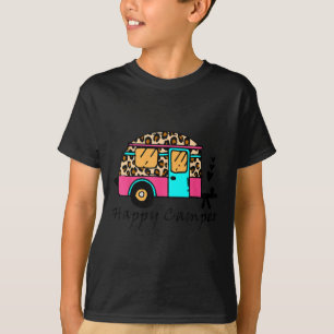 Camiseta Camper Happy Summer Camp Camping Leopard Funny Gla