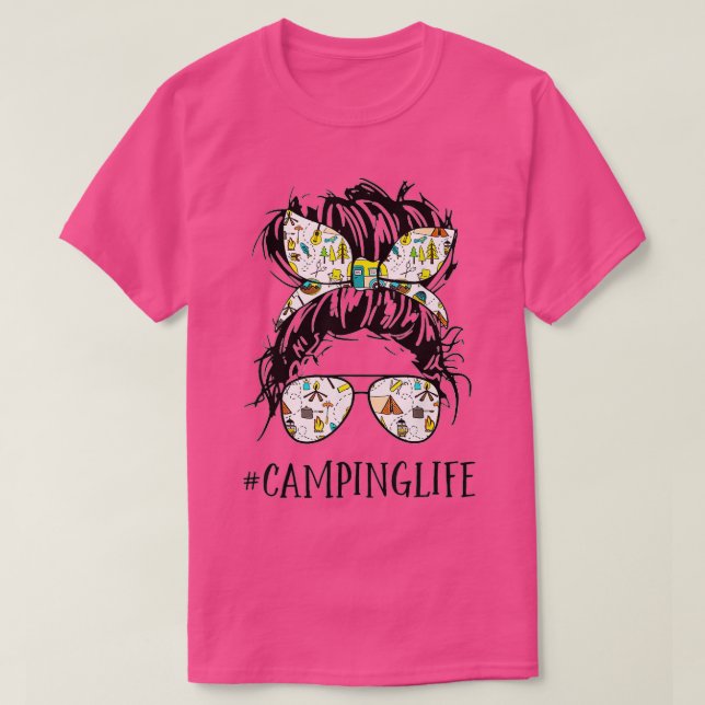 Camiseta Camper Life Mom Camping Life Humor Skull Shirt Por (Diseño del anverso)