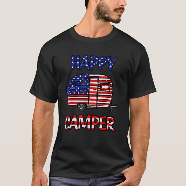 Camiseta Camper Merica Estados Unidos Feliz Orgullo Bandera (Anverso)