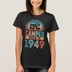 Camiseta Camper nacido en 1949 80º camping de cumpleaños