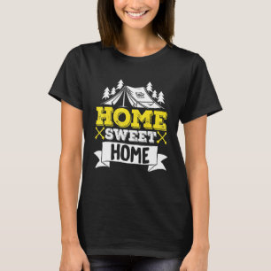 Camiseta Camper Outdoor Tent Home Sweet Home