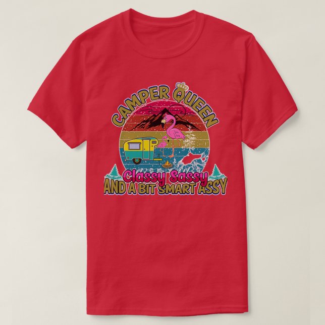 Camiseta Camper Queen Camping Lady Funny Mom (Diseño del anverso)