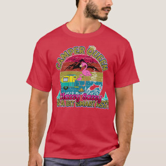 Camiseta Camper Queen Camping Lady Funny Mom
