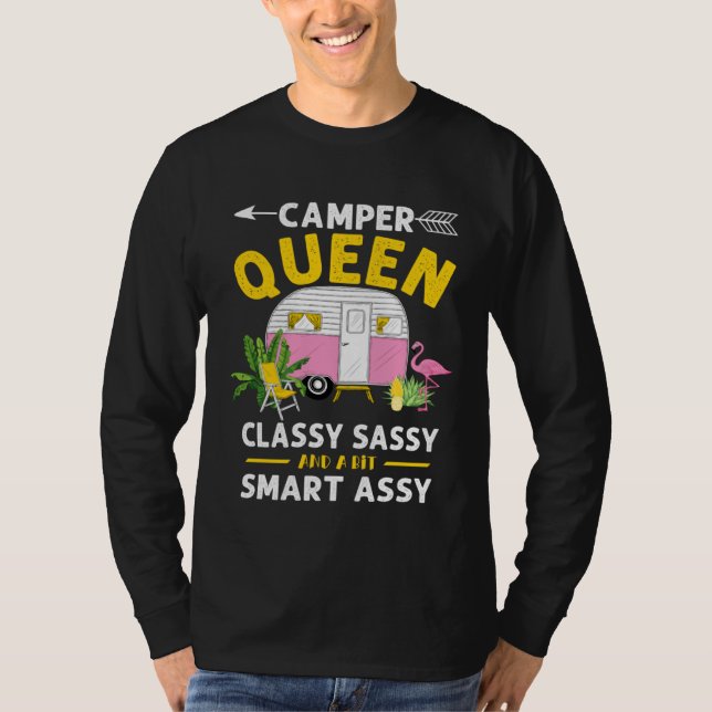 Camiseta Camper Queen Classy Sassy Smart Assy Funny Men Wom (Anverso)