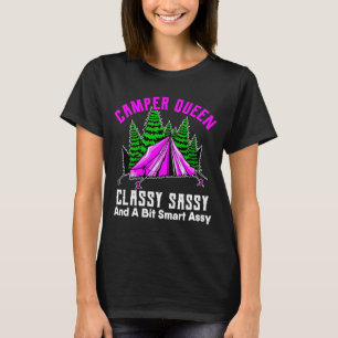 Camiseta Camper Queen Sassy Smart Assy RV Camping Gi